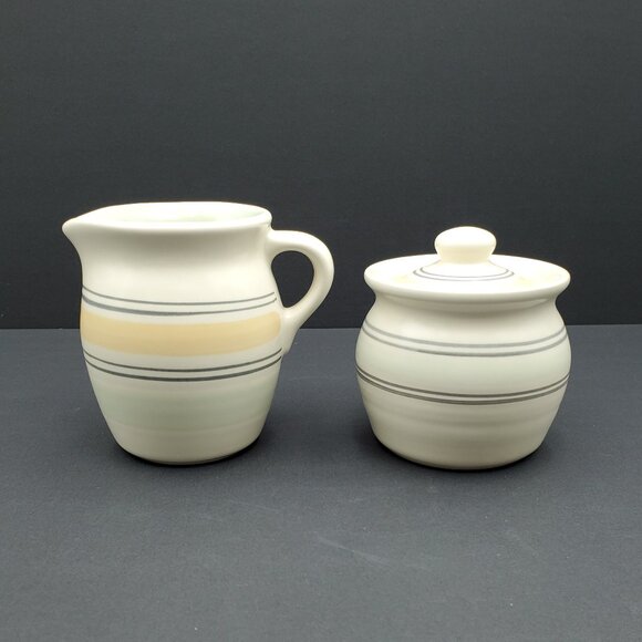 Pfaltzgraff Key Largo Creamer & Sugar Bowl with Lid - Picture 1 of 7